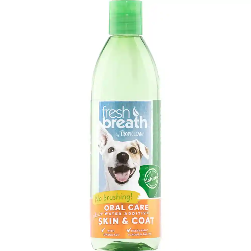 Tropiclean Fresh Breath Water Additive Plus Skin & Coat for Dogs and Cats Tropiclean Fresh Breath Water Additive Plus Skin & Coat for Dogs and Cats